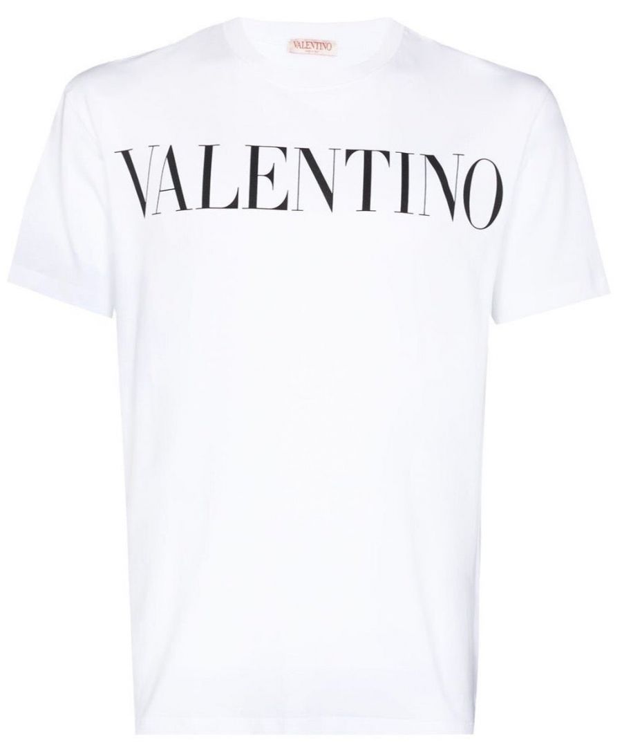 Valentino Logo PRINT\n100% Cotton\nMade in Italy\n\nProduct code: XV3MG10V84F col: White\n\nPlease note this product has had the Certilogo labels removed at source. Find more information on our Authenticity Guarantee page. 