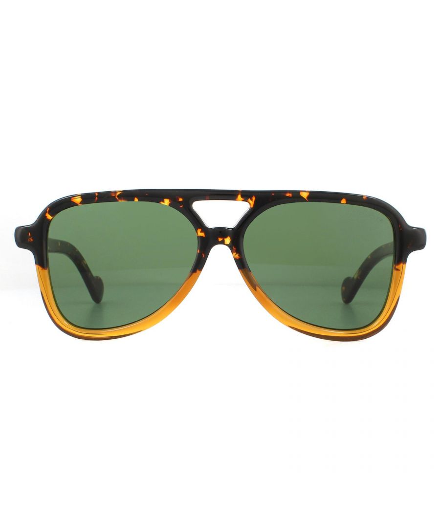 Image for Moncler Sunglasses ML0140 56N Havana and Brown Green