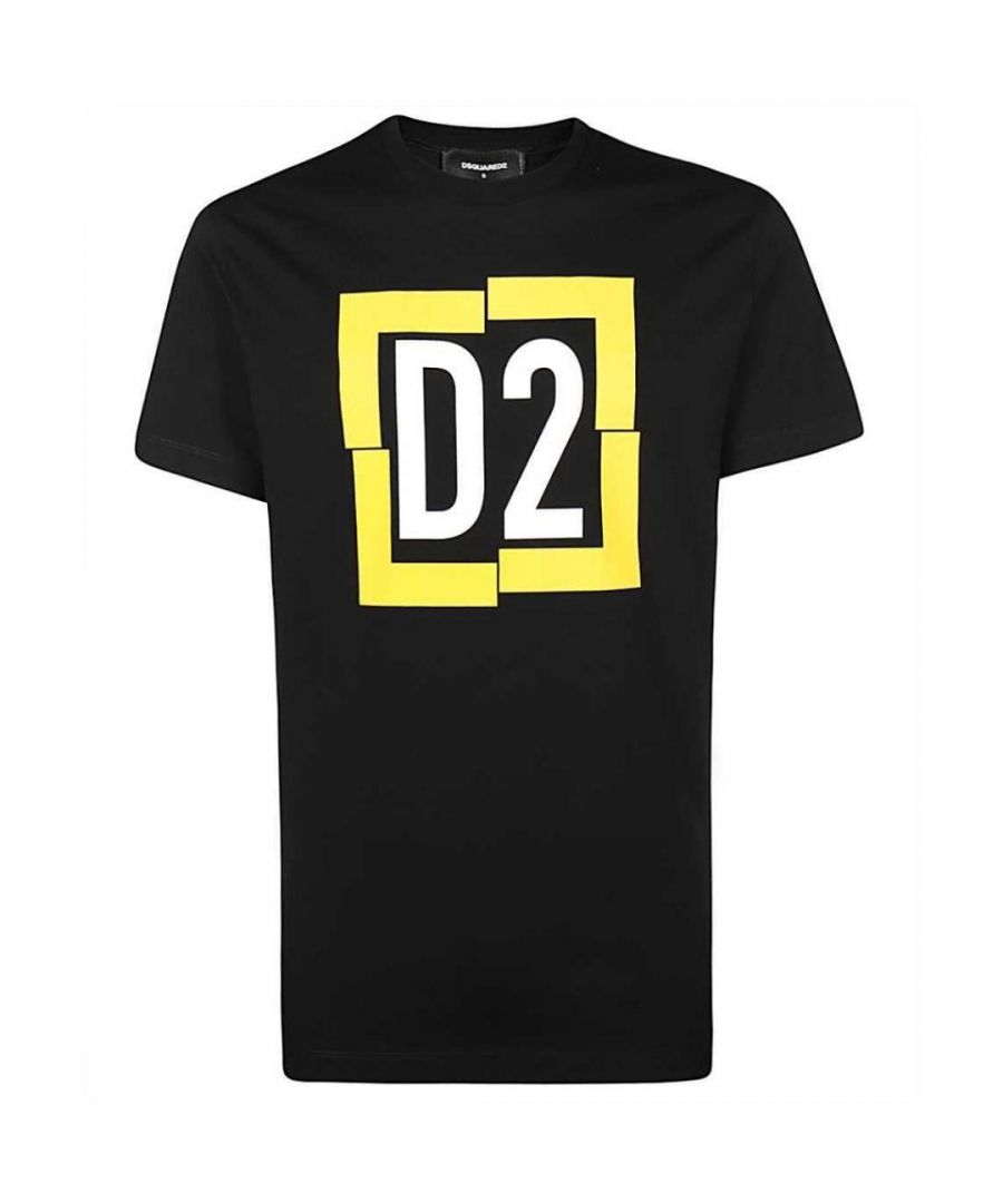 Dsquared2 Broken Box Logo Black T-Shirt. D2 Short Sleeved Black T-Shirt. Cool Fit Style, Fits True To Size. 100% Cotton, Made In Italy. D2 Broken Box Logo Branding. S74GD0826 S22427 900