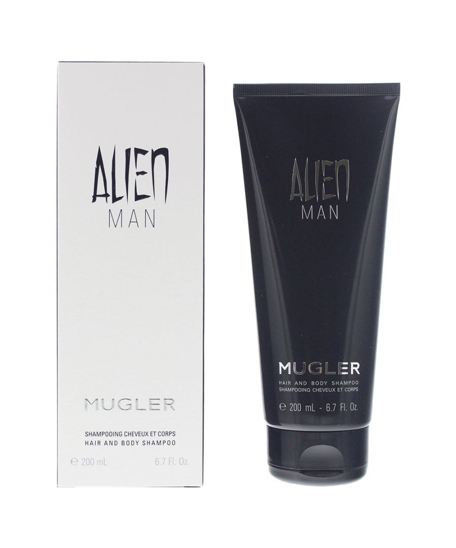 Alien Man by Mugler is an oriental woody fragrance for men. Top notes are beech, dill, anise, lavender, lemon, mint and thyme. Middle notes are leather, cashmere wood, Osmanthus, geranium and pepper. Base notes are white amber, cashmeran and vanilla. Alien Man was launched in 2018.