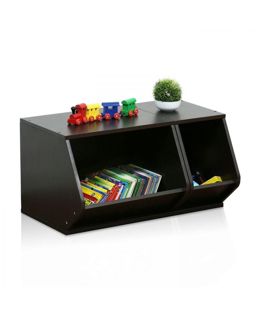 - Furinno KidKanac Stacking Storage Set features unique and durable structure.\n- The set comes with 2 or 3 storage boxes in different sizes. \n- You can use them alone or stacked together to create your own ideal storage space. \n- This storage set is extremely suitable to use in kids rooms where there are a lot of loose toys and books.\n- All the products are produced and assembled with 95% - 100% recycled materials. \n-Care instructions wipe clean with clean damped cloth. Avoid using harsh chemicals. Pictures are for illustration purpose. All decor items are not included in this offer.