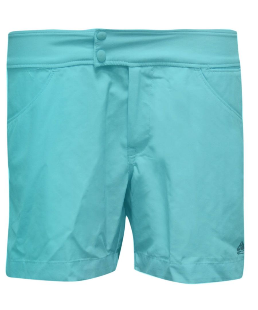 Nike ACG Womens Turn Up Button Shorts Casual Summer Light Blue 2442976 400 DD71