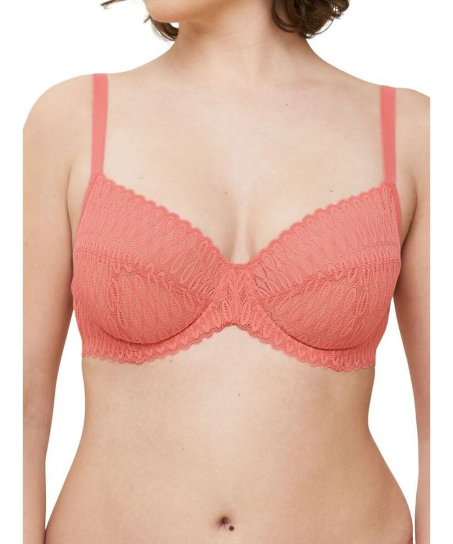 Triumph Womens Aura Spotlight Bra - Orange Polyamide - Size 34E