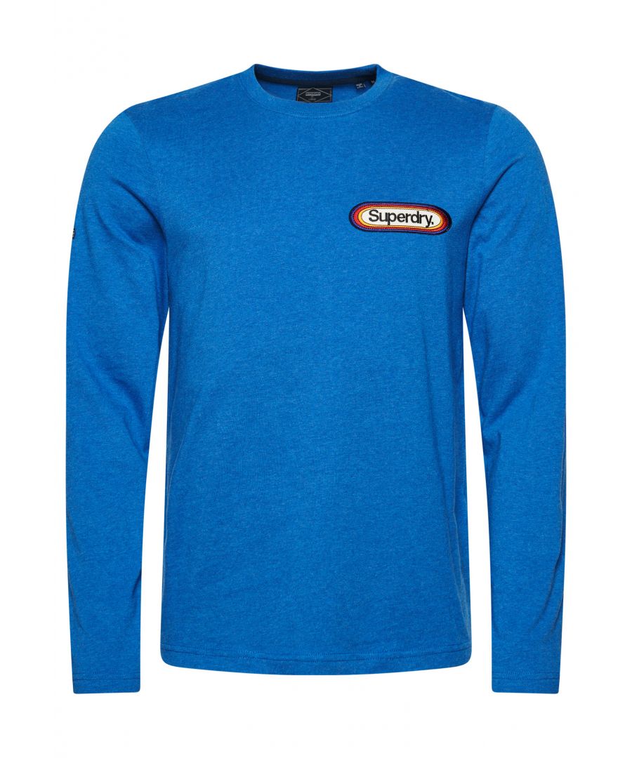 Superdry Mens Vintage Core Logo Seasonal Top - Blue Cotton - Size X-Large