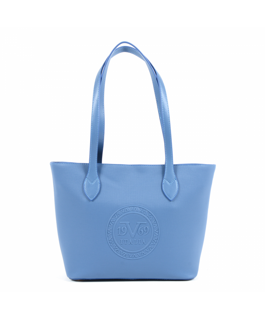 By Versace 19.69 Abbigliamento Sportivo Srl Milano Italia - Details: 3301 BLUE - Color: Blue - Composition: 100% SYNTHETIC LEATHER - Made: TURKEY - Measures (Width-Height-Depth): 40x25x15 cm - Front Logo - Two Handles - Logo Inside - Two Inside Pocket