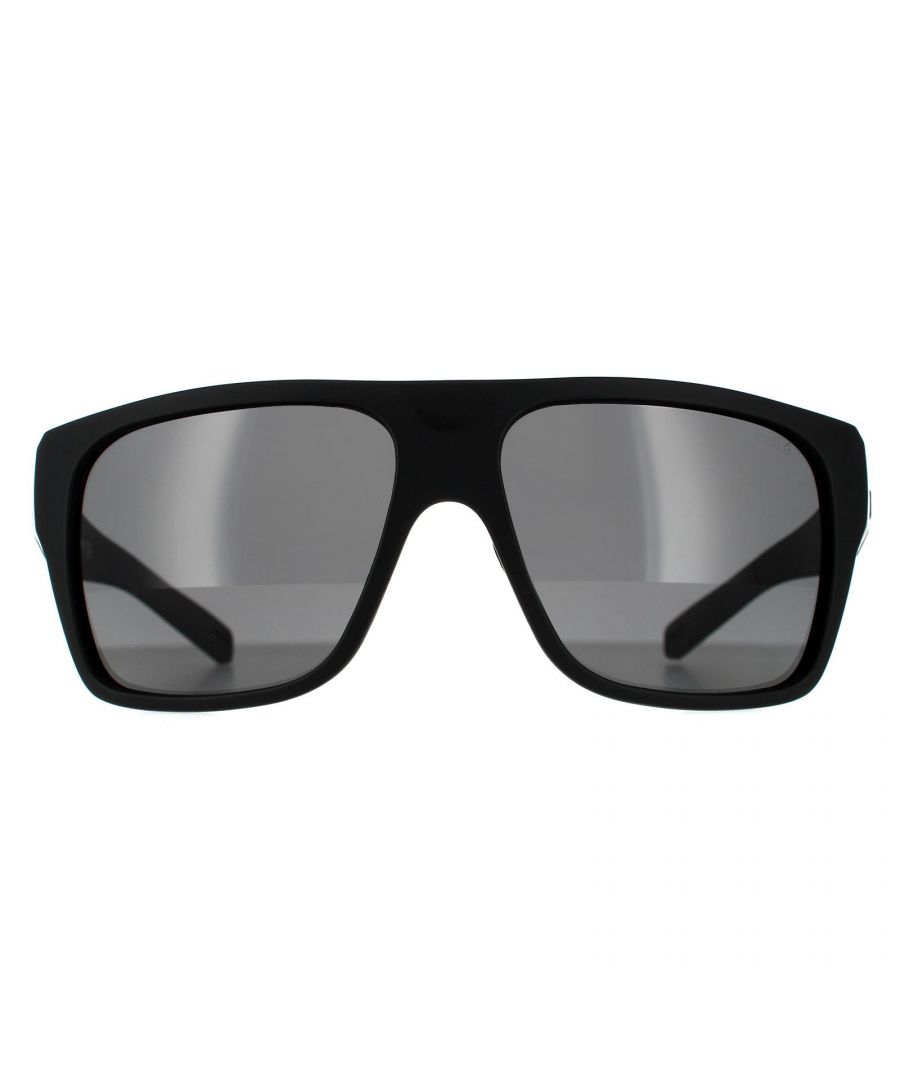 Image for Bolle Square Mens Matte Black TNS Grey Polarised Sunglasses