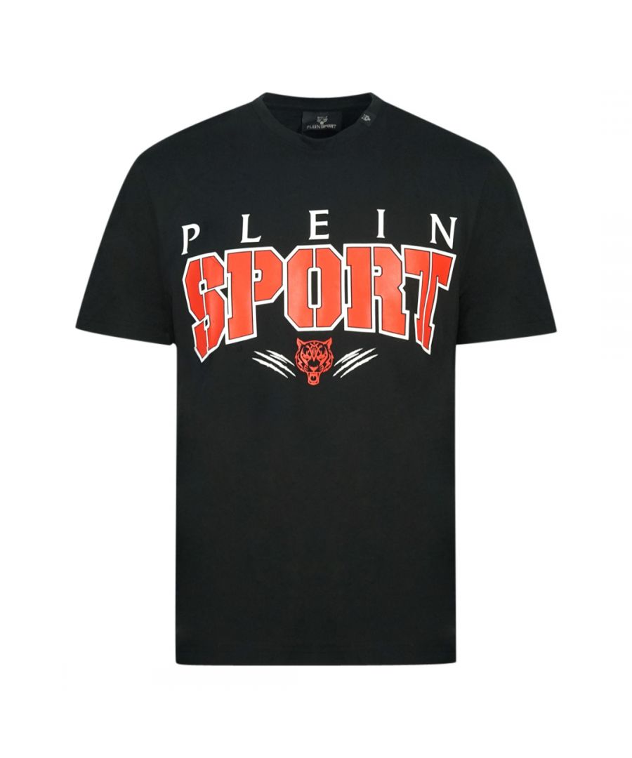 Plein Sport Bold Sport-logo zwart T-shirt. Philipp Plein sport zwart T-shirt. Normale pasvorm, valt normaal qua maat. Plein Sport-merklogo. 100% katoen. Stijlcode: TIPS1103 98