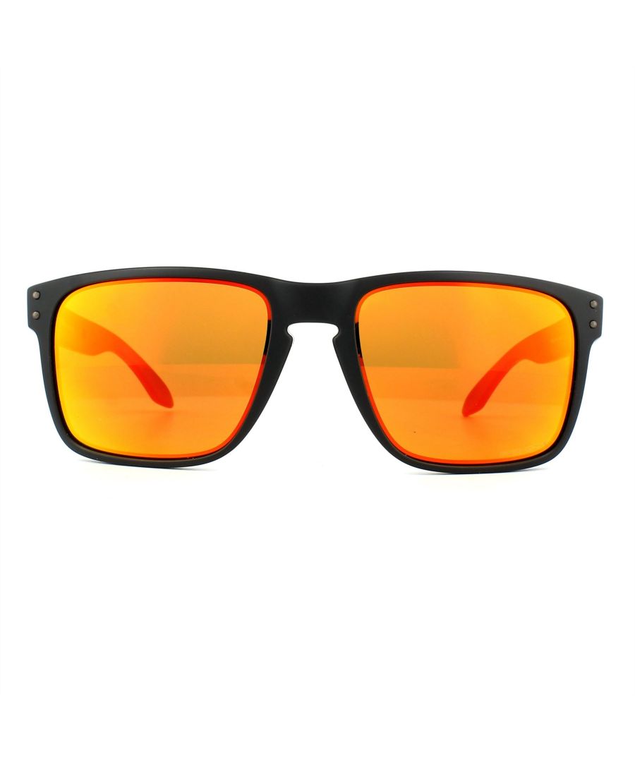 Oakley Mens Sunglasses Holbrook XL OO9417-04 Matt Black Prizm Ruby - One Size