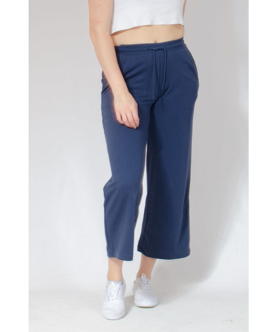 H&M Womens Relaxed Fit Joggers - Navy Cotton - Size Large