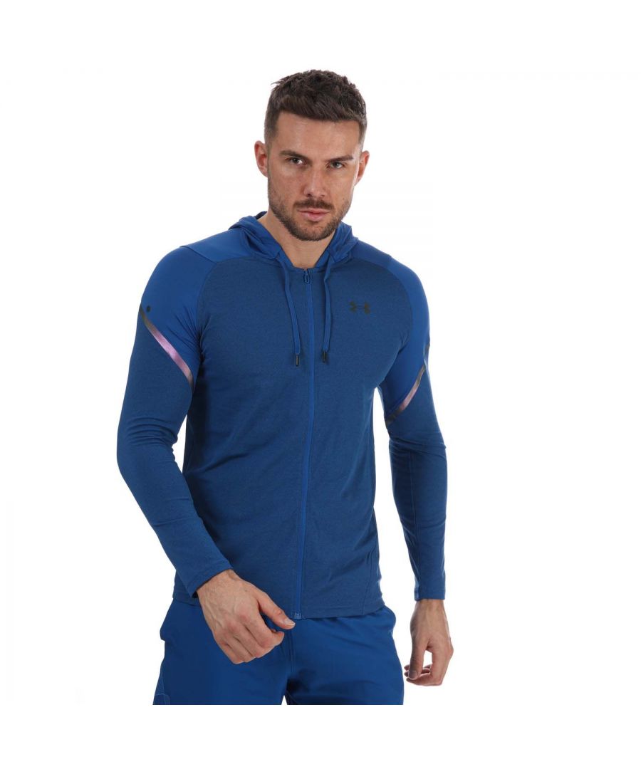 Image for Men's Under Armour UA RUSH HeatGear Zip Hoody in Blue