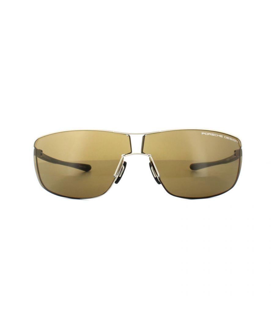 porsche design mens p8616 b sunglasses - brown - one size