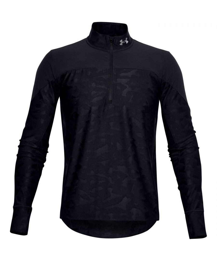 Under Armour Qualifier Zip Top Mens This Under Armour Qualifier Zip Top is crafted with half zip fastening and long sleeves for a classic look. It features flat lock seams to prevent chafing and is a lightweight construction. This top is designed with a signature logo and is complete with Under Armour branding. > Fabric: Polyester > Collar Style: Crew Neck > Weatherproof: Not Waterproof > Fit Type: Standard Fit > Safety: Reflective > Sleeve Length: Long Sleeve > Care Instructions: Follow Care Instructions > Style: Running Tops