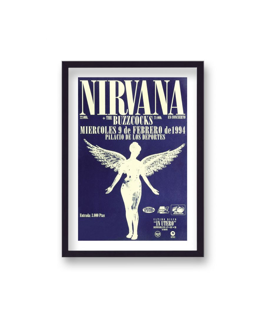 Image for Nirvana Buzzcocks Vintage Concert Poster Spanish