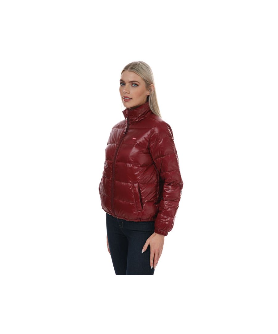 Womens Levis Francine Down Packable Jacket in wine. – Stand up collar. – Full zip fastening. – Insulated for inclement weather. – Zipped front pockets. – Inner pocket. – Levi's branded. – Regular fit. – 100% Polyester. Machine wash at 30 degrees. – Ref: 795900003
