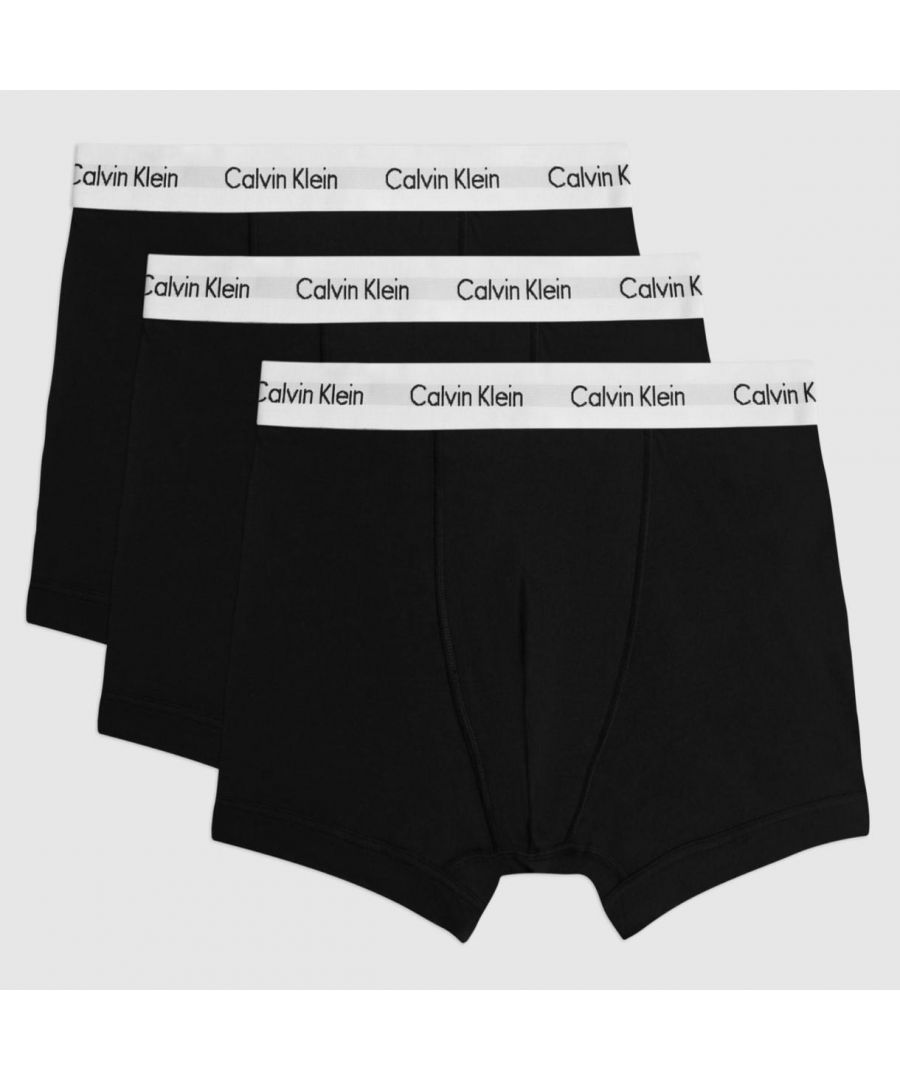 Calvin Klein Mens Boxers Classic Designs and Everyday Style Cut.       \nElasticated Branded Waistband.       \nSoft Cotton with Enough Stretch to Ensure a Superior Fit.       \nMedium Rise Waist, Cotton Elastane Blend.       \nCalvin Klein Signature Elastic Waistband.       \n95% Cotton 5% Elastane.       \nMachine Washable.       \nBoxers, Trunks and Briefs Can Only Be Returned if Unopened in Original Packaging, Unworn and in the Same Condition as Delivered, With All Tags Attached.