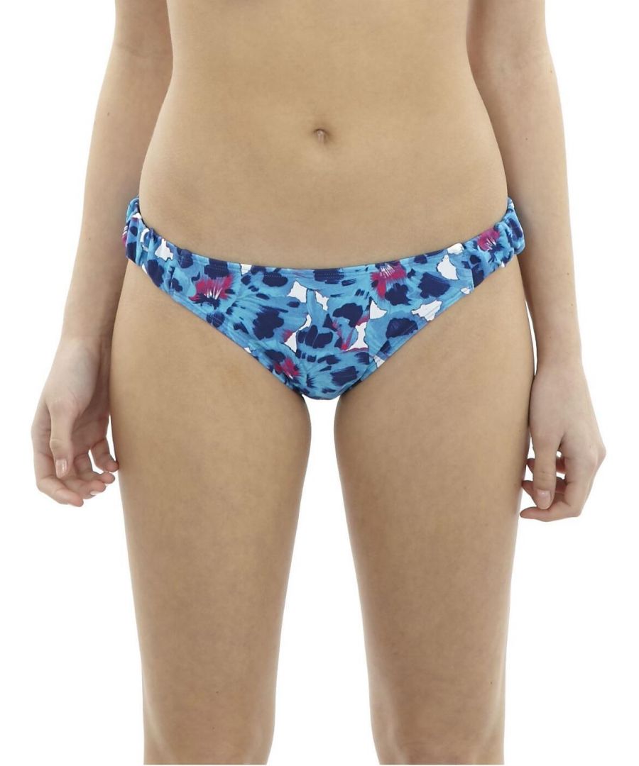 Cleo By Panache Womens Suki Gathered Bikini Brief - Blue - Size 2XL