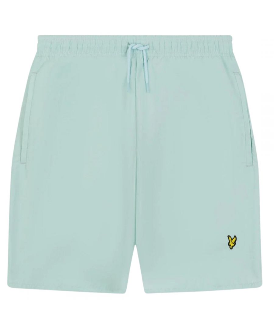 Lyle & Scott Mens and Plain Beachwear Swim Shorts - Blue - Size Medium