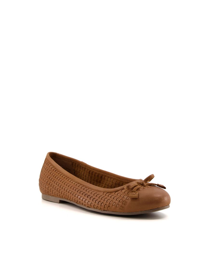 Image for Dune Ladies HIEDI Woven Leather Ballet Flats