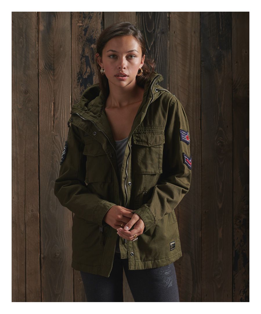 Superdry Lilith Oversized Rookie Shacket Chaqueta Mujer Camo