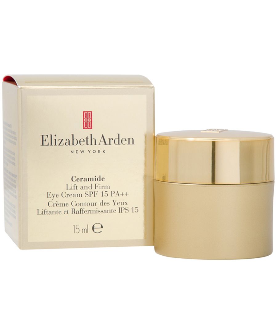 Elizabeth Arden Ceramide Lift And Firm Eye Cream lifts and firms the look of skin in the eye area, reduces lines and wrinkles, hydrates and provides essential moisture. It also protects skin from the harmful rays of the sun with SPF 15. You will notice that dark circles appear minimised as it also targets puffiness. This brilliant cream gently brightens and smooths delicate skin in the eye area to give you more youthful look. It works perfectly for all skin types.
