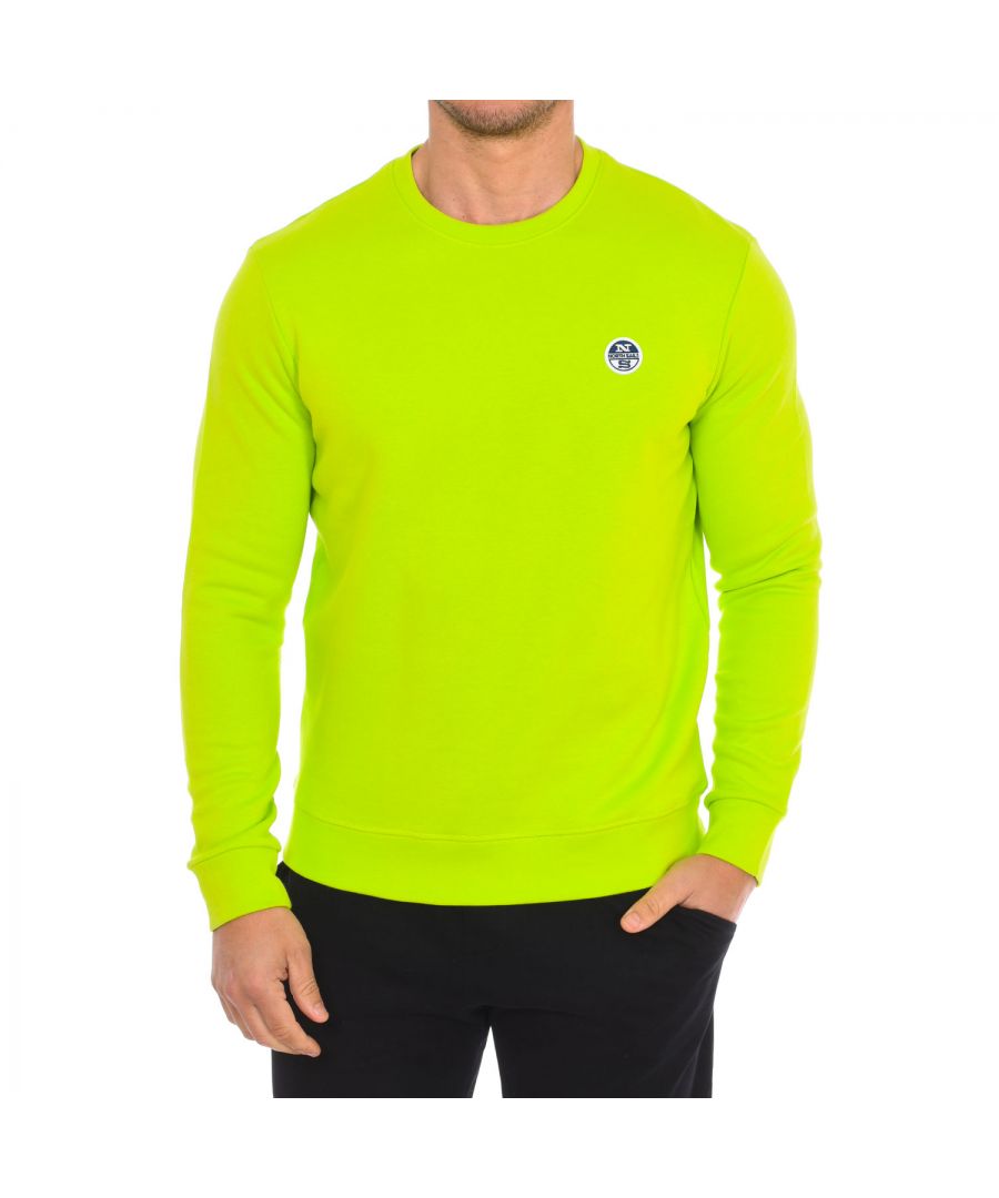 North Sails Mens Long-sleeved crew-neck sweatshirt 9024070 men - Green - Size 2XL
