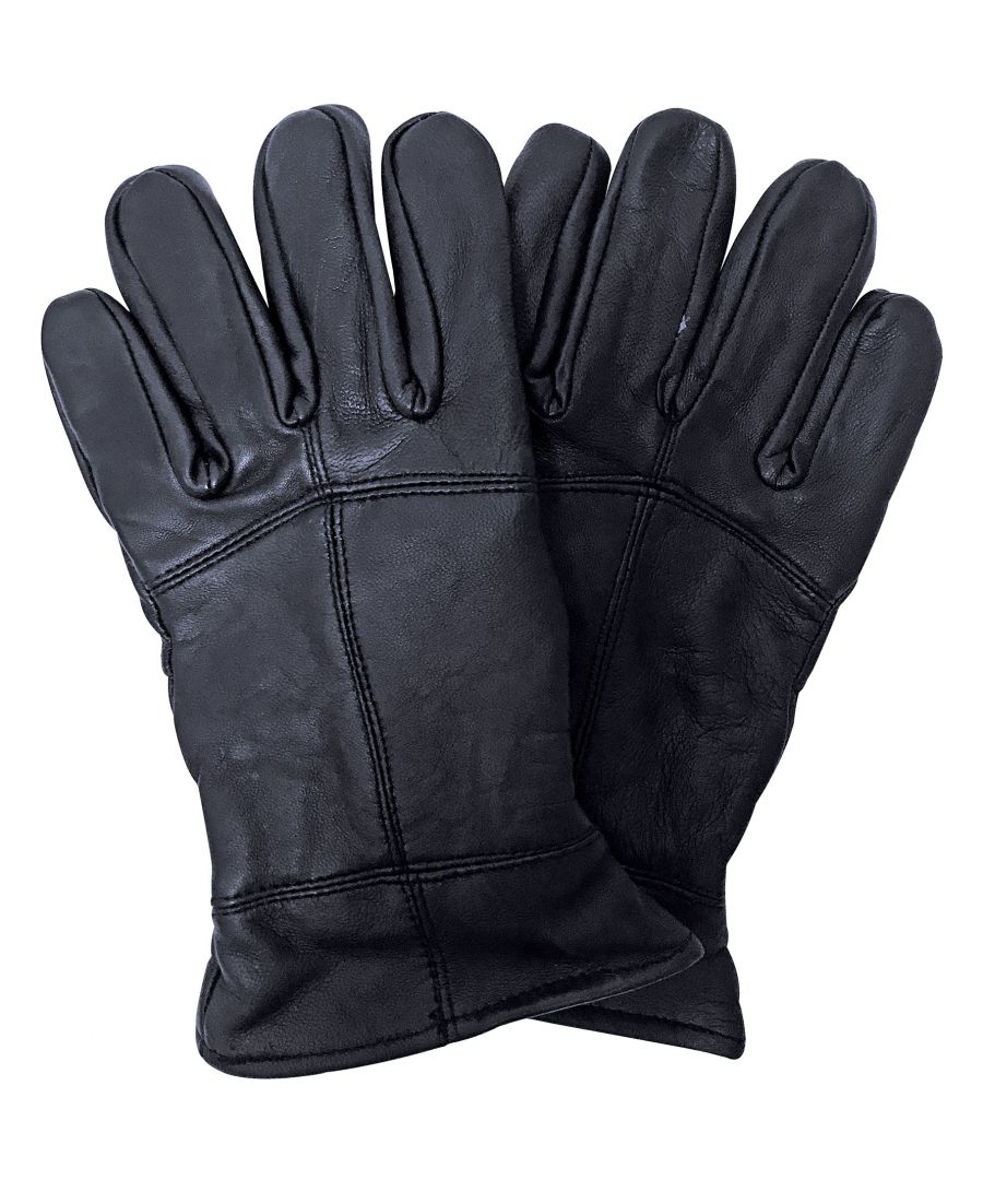 THMO - Mens Thinsulate Leather GlovesWinter is coming, and we want to make sure that you're ready. That's why we've created THMO Leather Gloves, the perfect balance of warmth and style for the coldest months of the year.They're made out of 100% soft shine Leather, so you can rest assured that they'll last for years to come and keep your hands toasty warm in the meantime. The inside of the gloves are made out of a fur fleece like material, adding to your warmth and comfort.Thinsulate is well known for keeping you warm and is considered one of the most effective linings. The purpose of the lining is to hold warm air inside the gloves and to keep the hot air close to your skin. The 3M Thinsulate lining on the inside will keep you warm even in sub-zero temperatures.The THMO logo badge is on the cuff, separating your glove fashion from the rest. Remember... BE WARM, THINK THMO. They are available in Black and come in 2 size options: Medium/Large and Large/X-Large. The outer is made of 100% Leather and the inner is made from 100% Acrylic. They are Hand Wash Only.Extra Product DetailsMens THMO Leather Gloves100% Leather Outer3M Thinsulate LiningSoft, Thick & WarmFur Like Fleece InnerMade For WinterComfortable Acrylic Inner2 Sizes: M/L & L/XLAvailable In BlackHand Wash Only