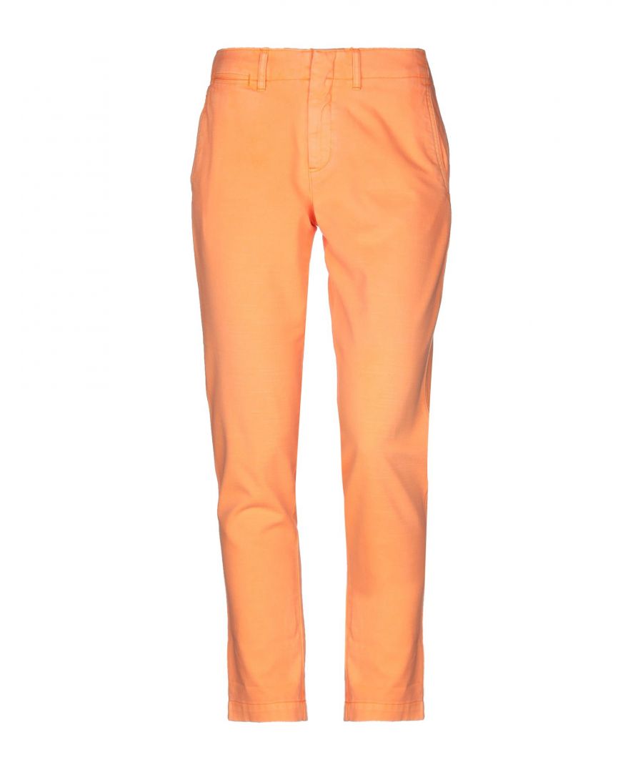 gabardine, solid colour, mid rise, tapered leg, logo, hook-and-bar, zip, multipockets, regular fit, chinos