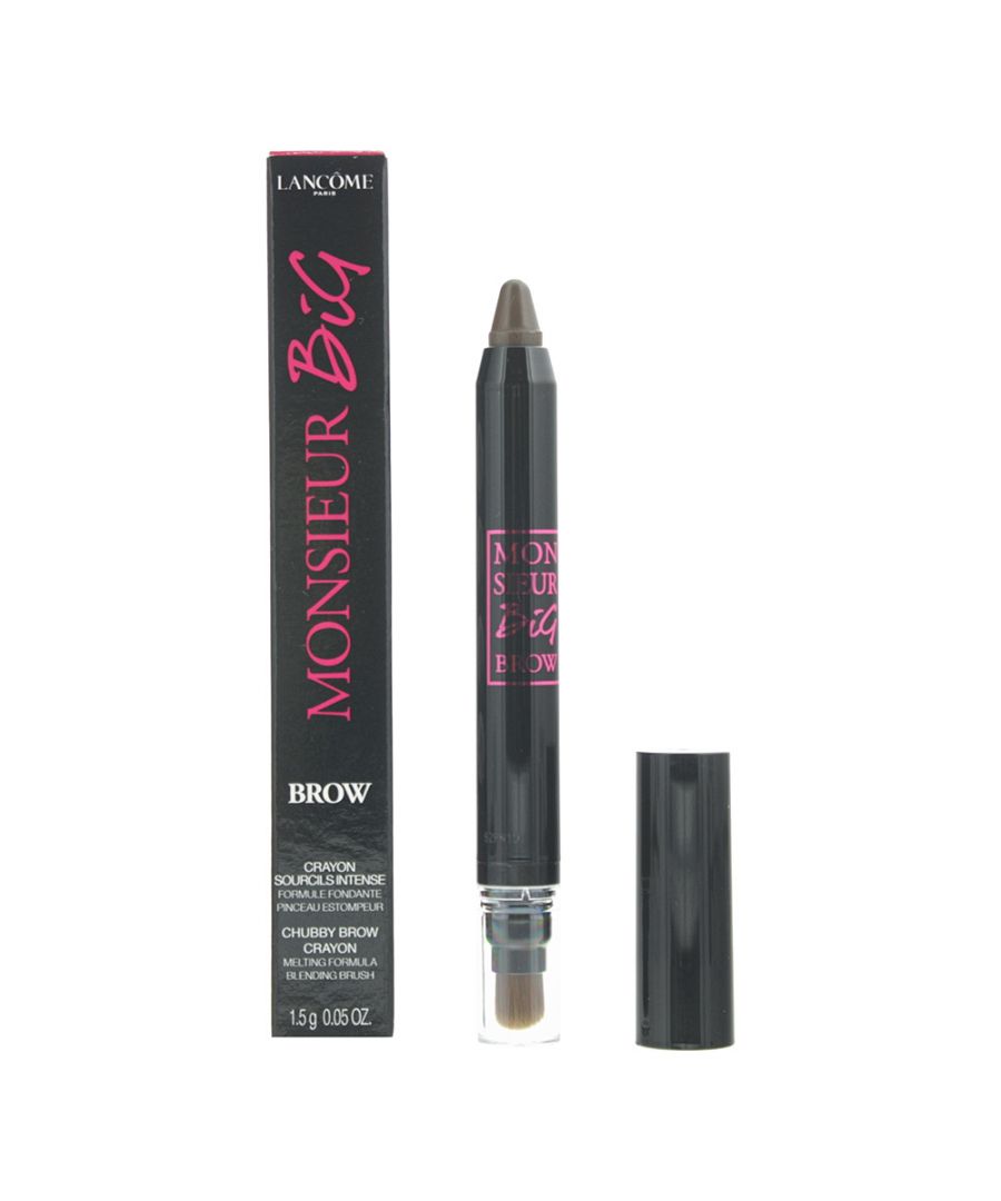 The Lancôme Monsieur Big Brown Brow Crayon is a chubby eye brow crayon that has been designed with precision in mind. The pencil is creamy, making it easy to apply and create both shaped and sculpted looks, and help add definition on eye brows. The brown colour looks natural, flattering and soft.