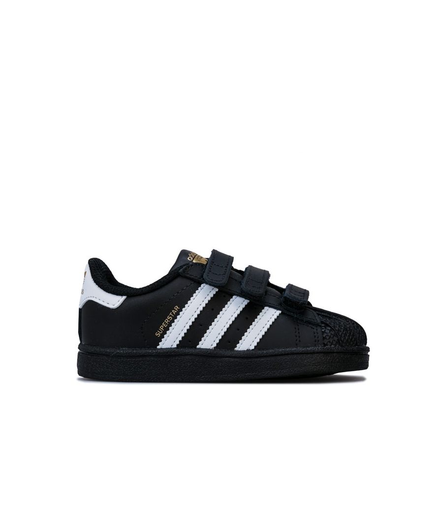 Image for Boy's adidas Originals Infant Superstar CF Trainers in Black-White