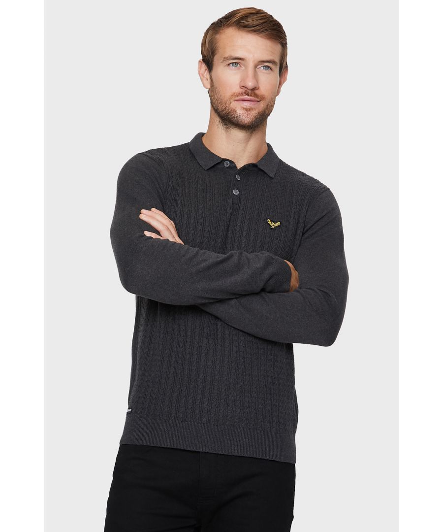 This cotton, fine knit jumper from Threadbare features button up polo collar and a textured knit design. Team with a pair of jeans or casual trousers to complete the smart casual look. Other colours available.