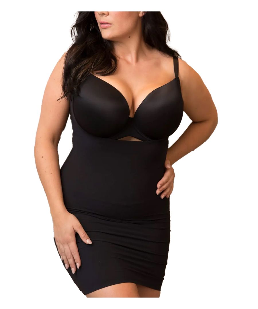 Pour Moi Definitinons Control Slip is perfect to wear under your dress to help give you clean lines. The shape of the neck line means you are able to wear your own bra.