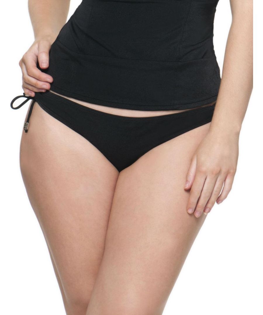 Curvy Kate Womens Jetset Ruched Mini Bikini Brief - Black - Size X-Large