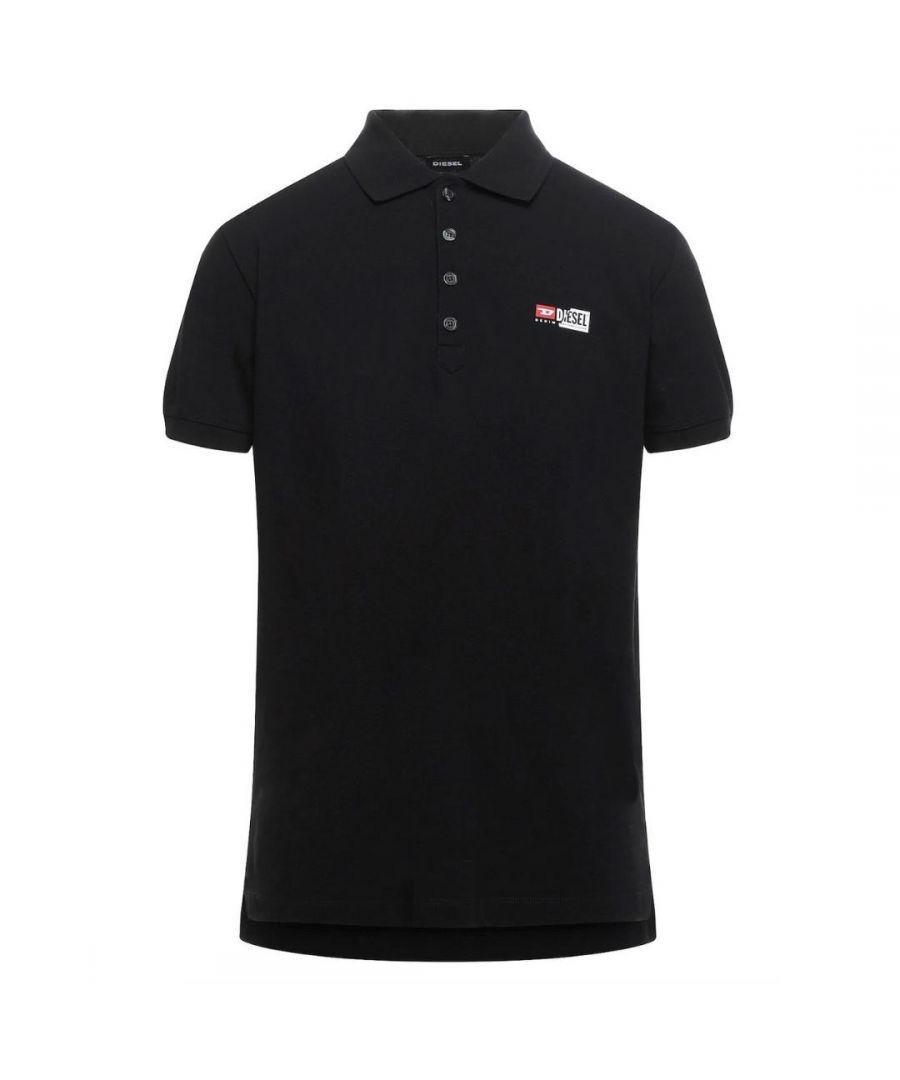 Diesel T-Weet-Spilt Black Polo Shirt. Diesel T-Weet-Spilt Black Polo Shirt. Branded Logo On The Left Chest. Regular Fit, Fits True To Size. Style: T-Weet-Spilt 900. 100% Cotton
