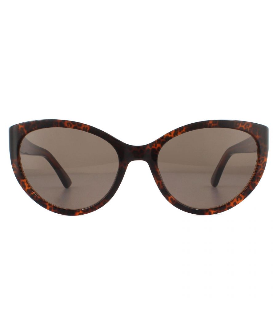 Moschino Sunglasses MOS065/S L9G 70 Havana Orange Brown are a simple feminine cat eye style crafted from chunky acetate and finished with metal detailing and Moschino branding on the temples.