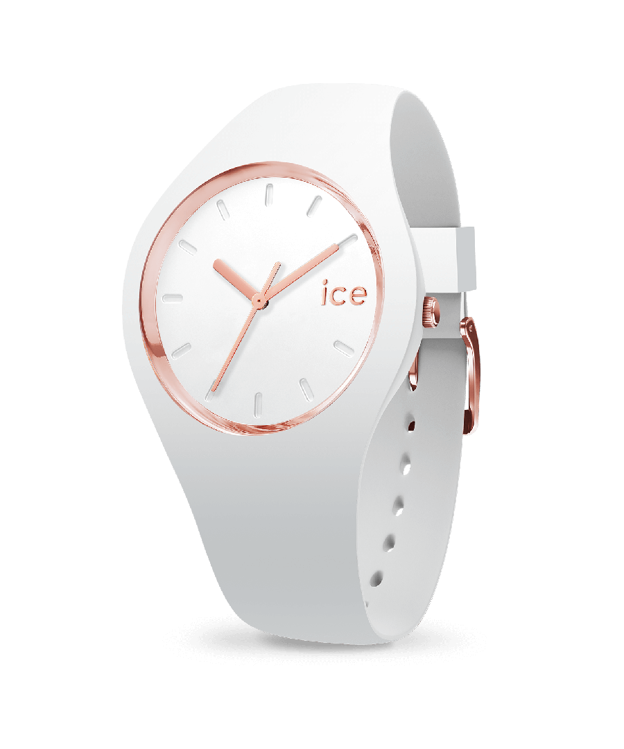 This Ice Watch Glam Analogue Watch for Women is the perfect timepiece to wear or to gift. It's White 40 mm Round case combined with the comfortable White Silicone watch band will ensure you enjoy this stunning timepiece without any compromise. Operated by a high quality Quartz movement and water resistant to 10 bars, your watch will keep ticking. Classic and charming  watch perfect for every occasion High quality 19 cm length and 20 mm width White Silicone strap with a Buckle Case diameter: 40 mm,case thickness: 9 mm, case colour: White and dial colour: White
