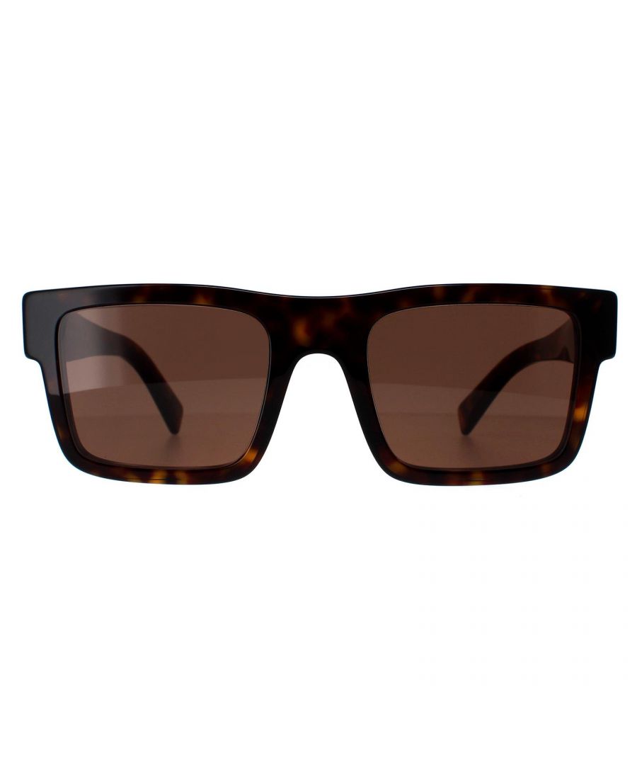 Prada Rectangle Mens Tortoise Dark Brown PR19WS - One Size