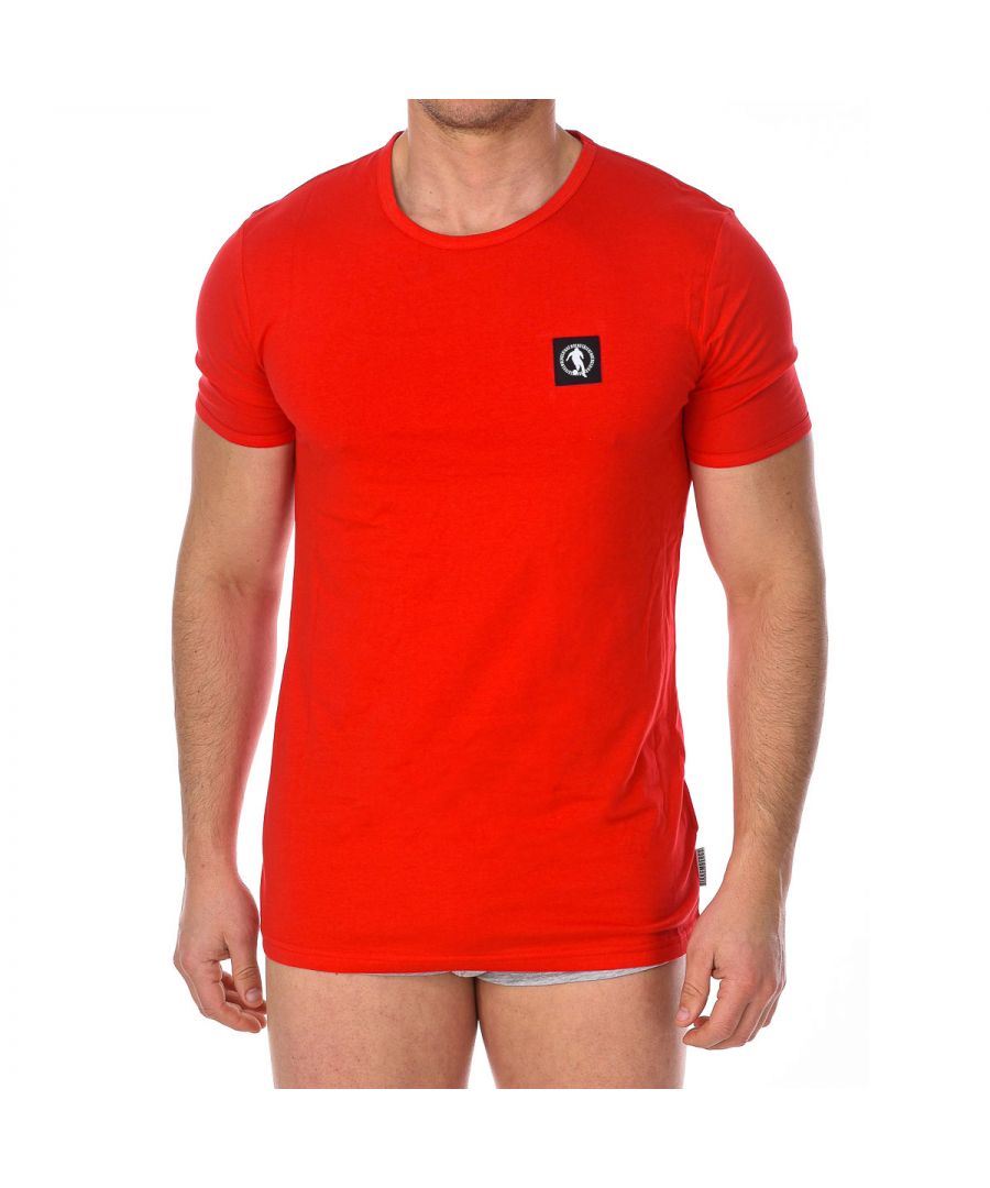 Bikkembergs Mens Pack 2 Fashion Pupino T-shirts - Red Cotton - Size Large