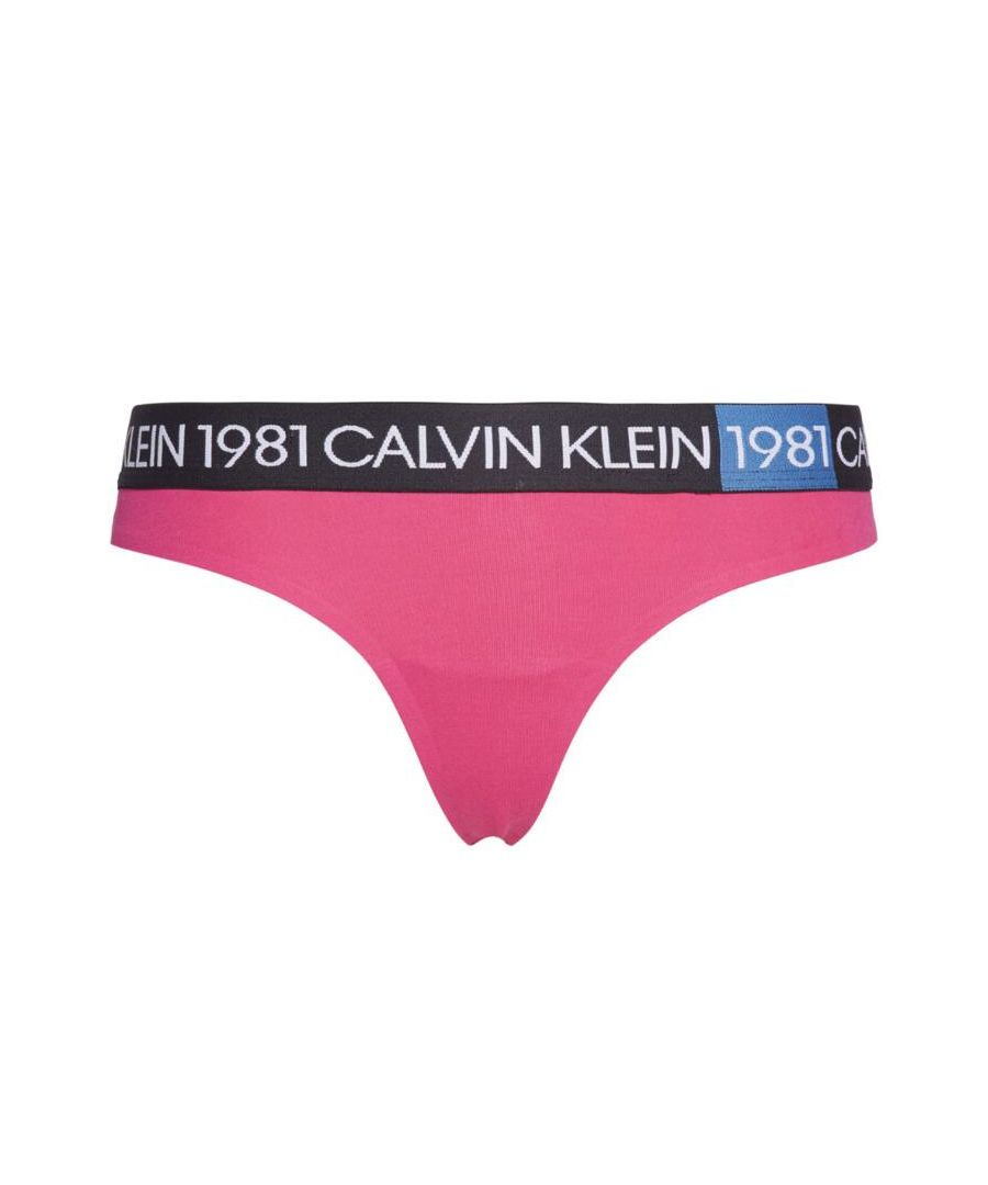 The 1981 range at Calvin Klein creates standout pieces with retro vibes for a unique twist on your classic Calvin Klein clothing. Crafted from a soft and stretchable cotton, this brief is super comfortable and will offer you all-day flexibility. The wide waistband is elasticated to aid this and also features a standout branding. The gusset is double lined for added comfort.\n\nStandout and ultra-comfortable design\nSoft and stretchable fabric\nWide elastic waistband\nCalvin Klein branding\nDouble lined gusset\nMedium rise waist\nComposition: 93% Cotton | 7% Elastane\n\nListed in UK sizes
