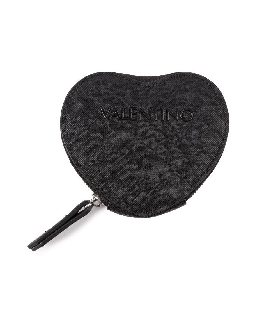 Womens black Valentino Bags mistletoe purse, manufactured with polyurethane. Featuring: tonal branding, full zip closure, presentation box and height 9cm x width 11cm x depth 2cm.