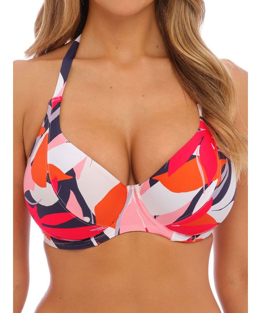 Fantasie Womens Almeria Halterneck Bikini Top - Multicolour Polyamide - Size 34DD