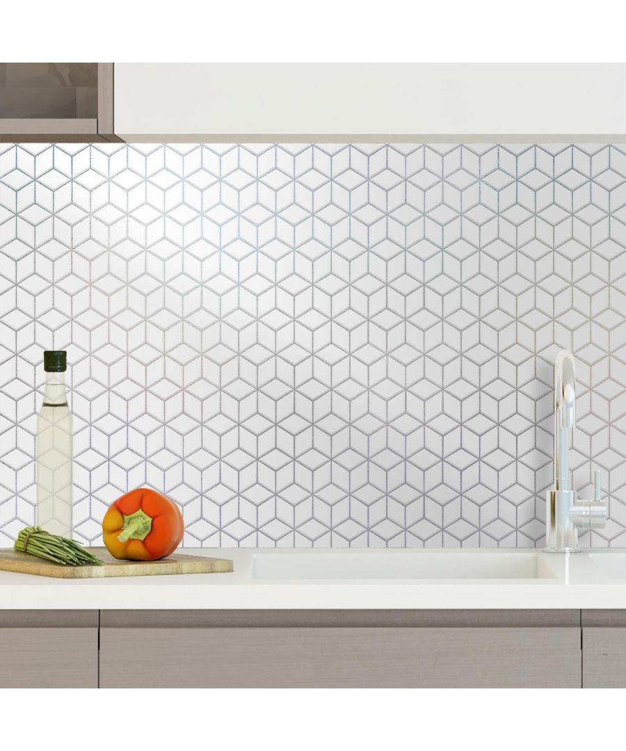 - Transform your home today without breaking the bank, using our shimmering tile stickers!\n- To apply, just peel and stick onto any clean, flat surfaces like wall, furniture or as window screen, and you are good to go! Easy to install and to remove without leaving a trace.\n- Can be easily trimmed / cut to fit.\n- Package Contains: 12 pieces of stickers 28.5 x 14 cm or 11.2 x 5.5 inches. Coverage area: 0.48 square meters.