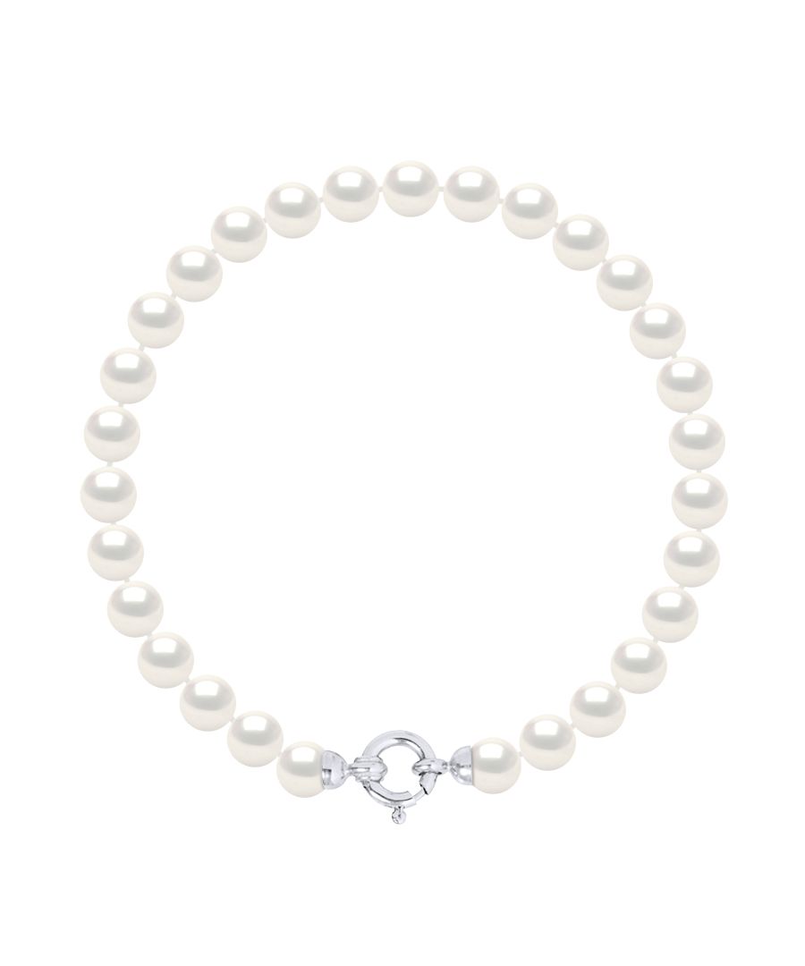 Image for DIADEMA - Bracelet - Real Freshwater Pearls - White Gold