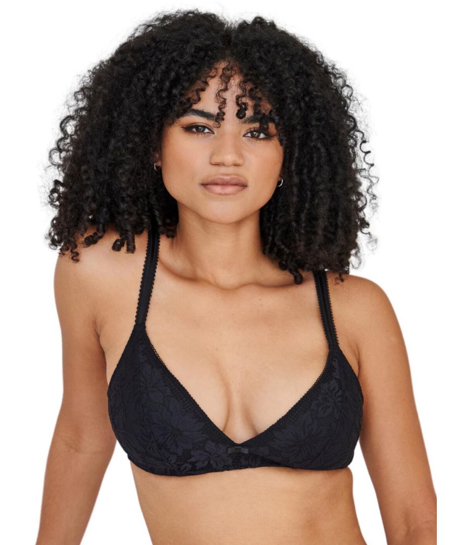 Pour Moi Womens Reflection Wirefree Push Up Bra - Black Polyamide - Size 32A