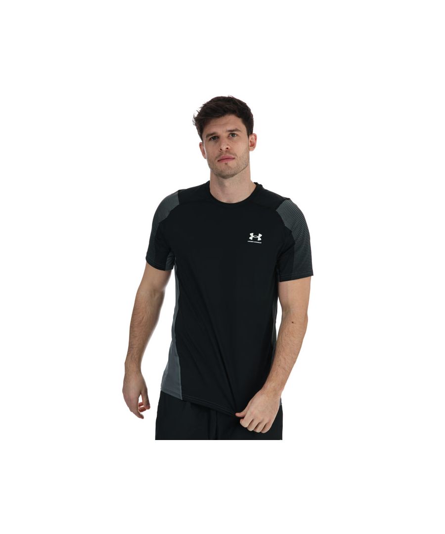 Men's Under Armour HeatGear Fitted Fade T-Shirt in Black