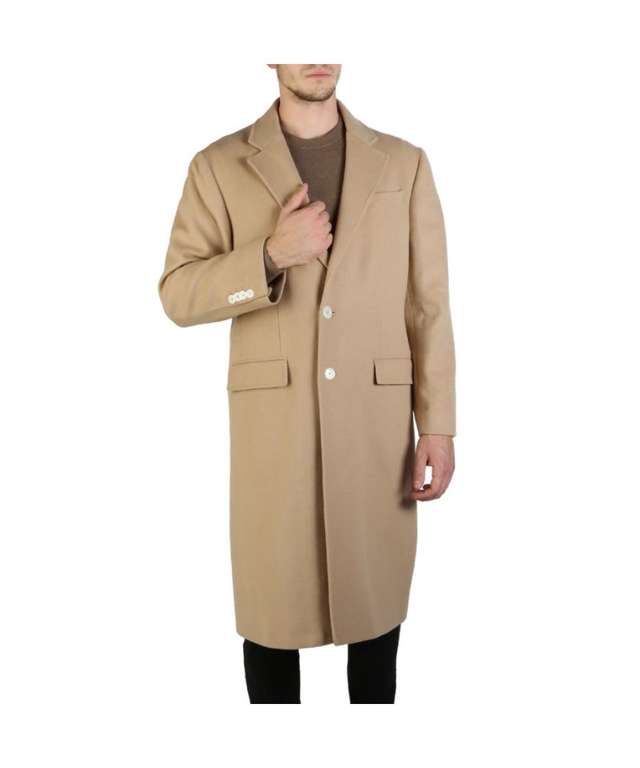 Collection: Fall/Winter   Gender: Man   Type: Coat   Fastening: buttons   Sleeves: long   Material: wool 80%, polyamide 20%   Main lining: viscose 100%   Pattern: solid colour   Model height, cm: 188   Model wears a size: L
