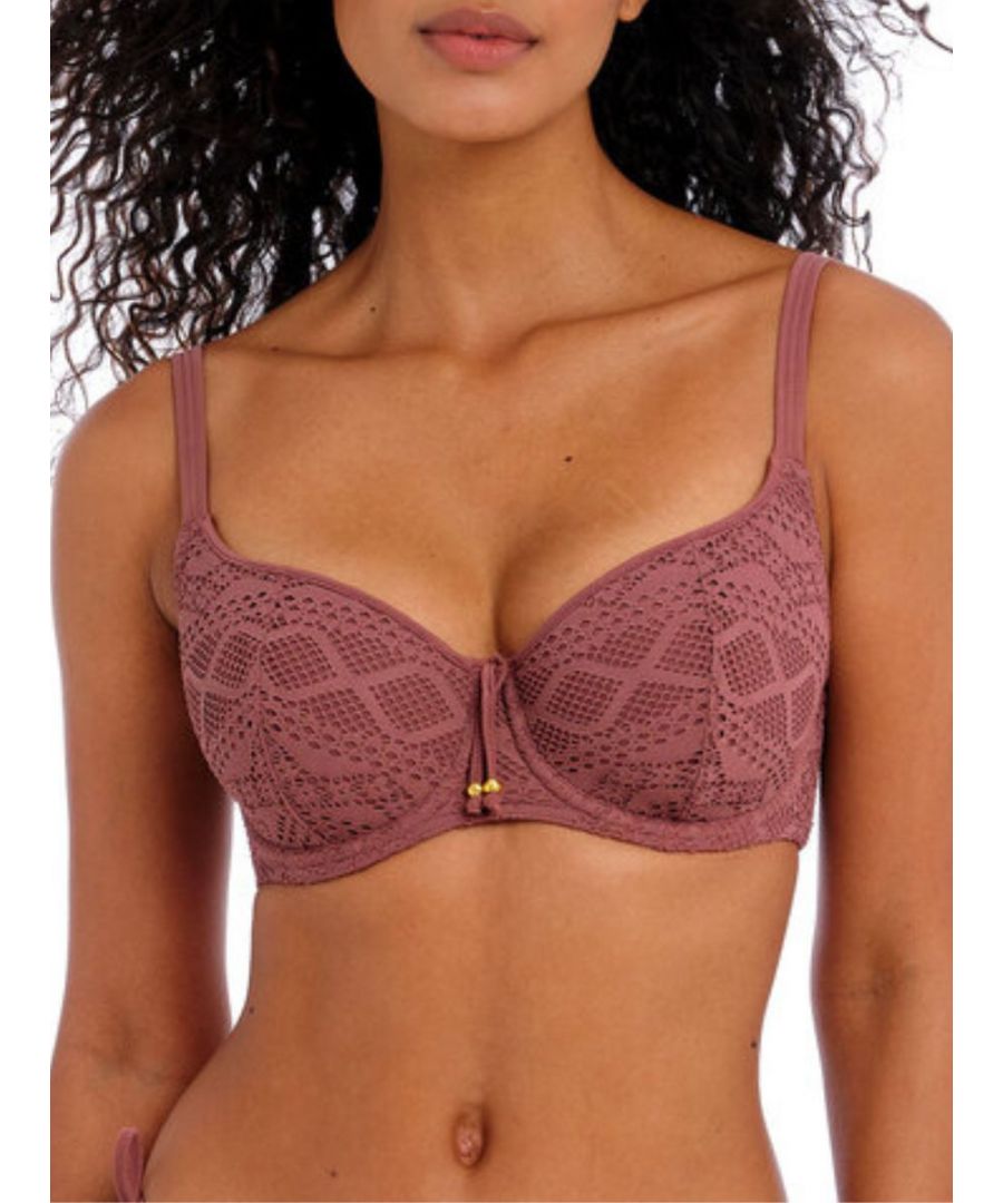 Freya Womens Sundance Sweetheart Bikini Top - Brown Polyamide - Size 32G