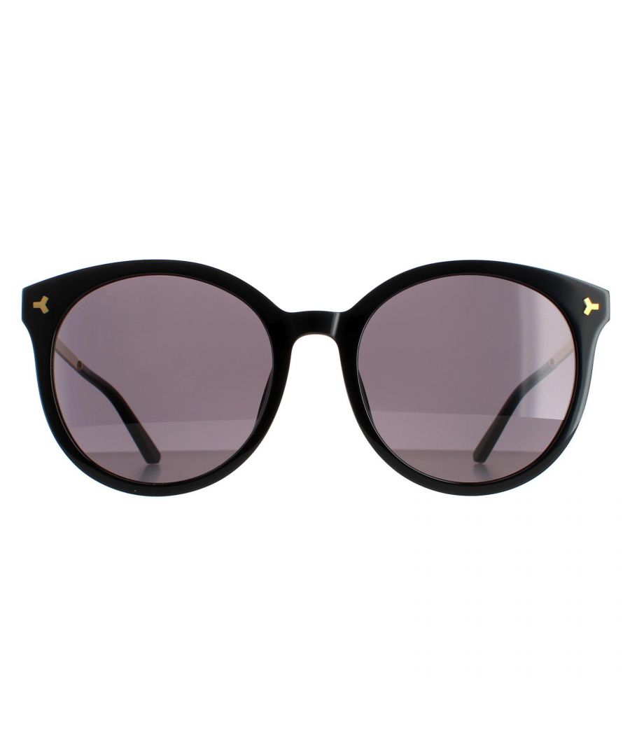 Bally Round Womens Black Black BY0046-K  BY0046-K are a classic round style crafted from lightweight acetate. Rivet front details and the metal core of the temples create a strong durable fit. Bally's logo embellishes the slender temples for brand recognition.