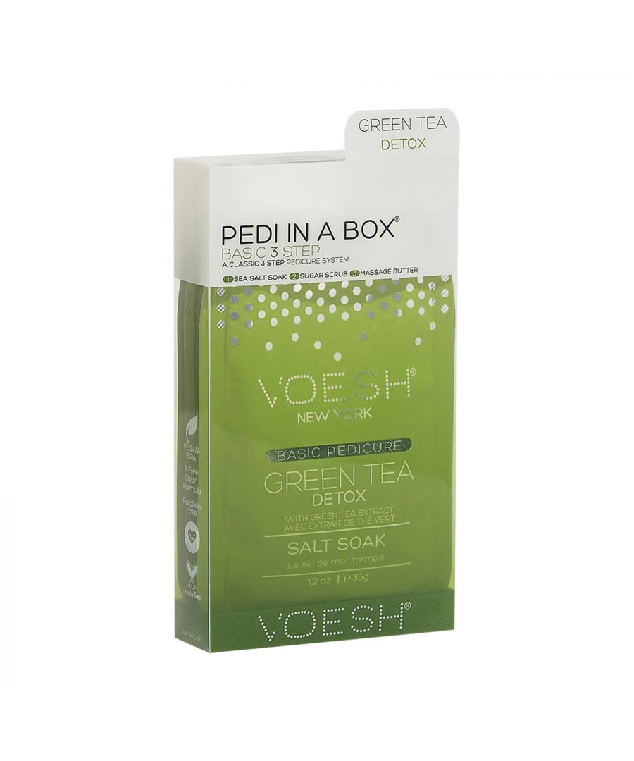 Image for Voesh 3 Step Basic Pedi in a Box Green Tea Detox