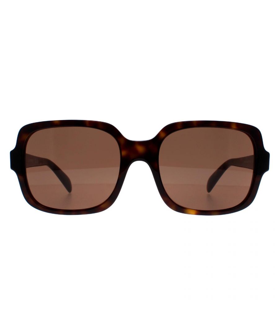 Emporio Armani Square Womens Shiny Havana Dark Brown EA4195 - One Size