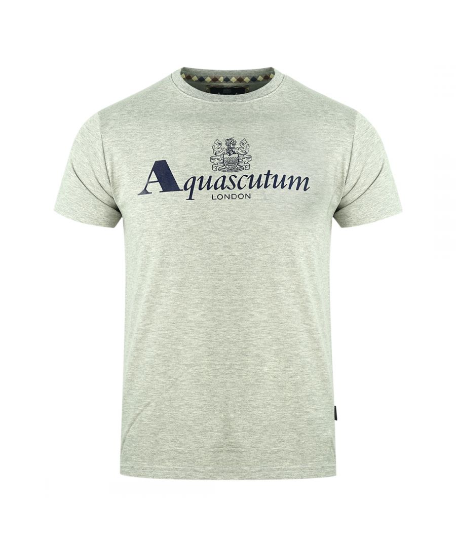 Aquascutum London Signature Logo Grey T-Shirt